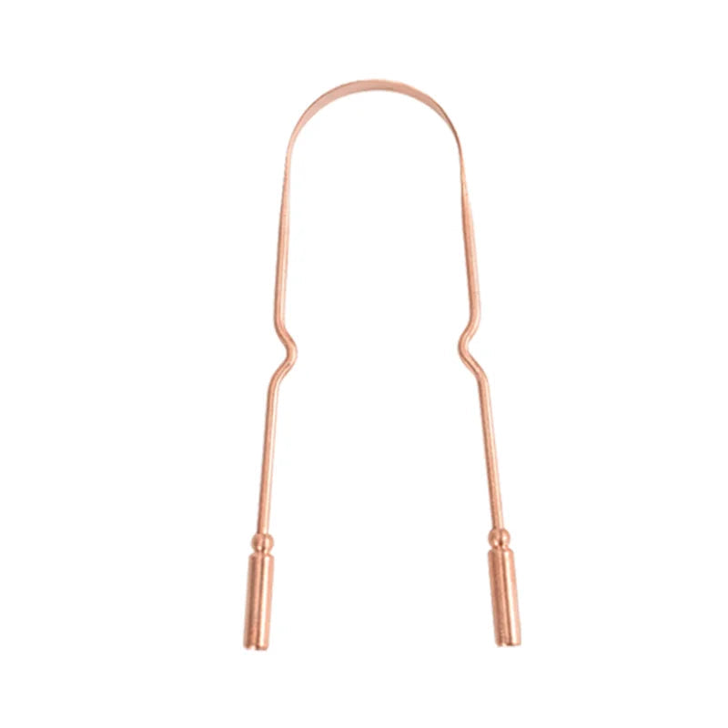 Rose gold metal tool on a white background